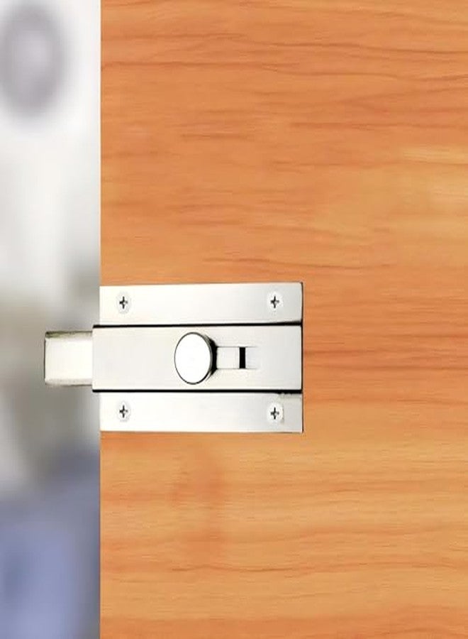 Sensi 5-Inch Heavy Duty Door Security Latch | Durable Tower Bolt for Home, Bathroom, Kitchen & Office | Baby Safety Latch | Rust-Resistant | Silver Finish (1 Pc) - Image 4